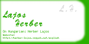 lajos herber business card